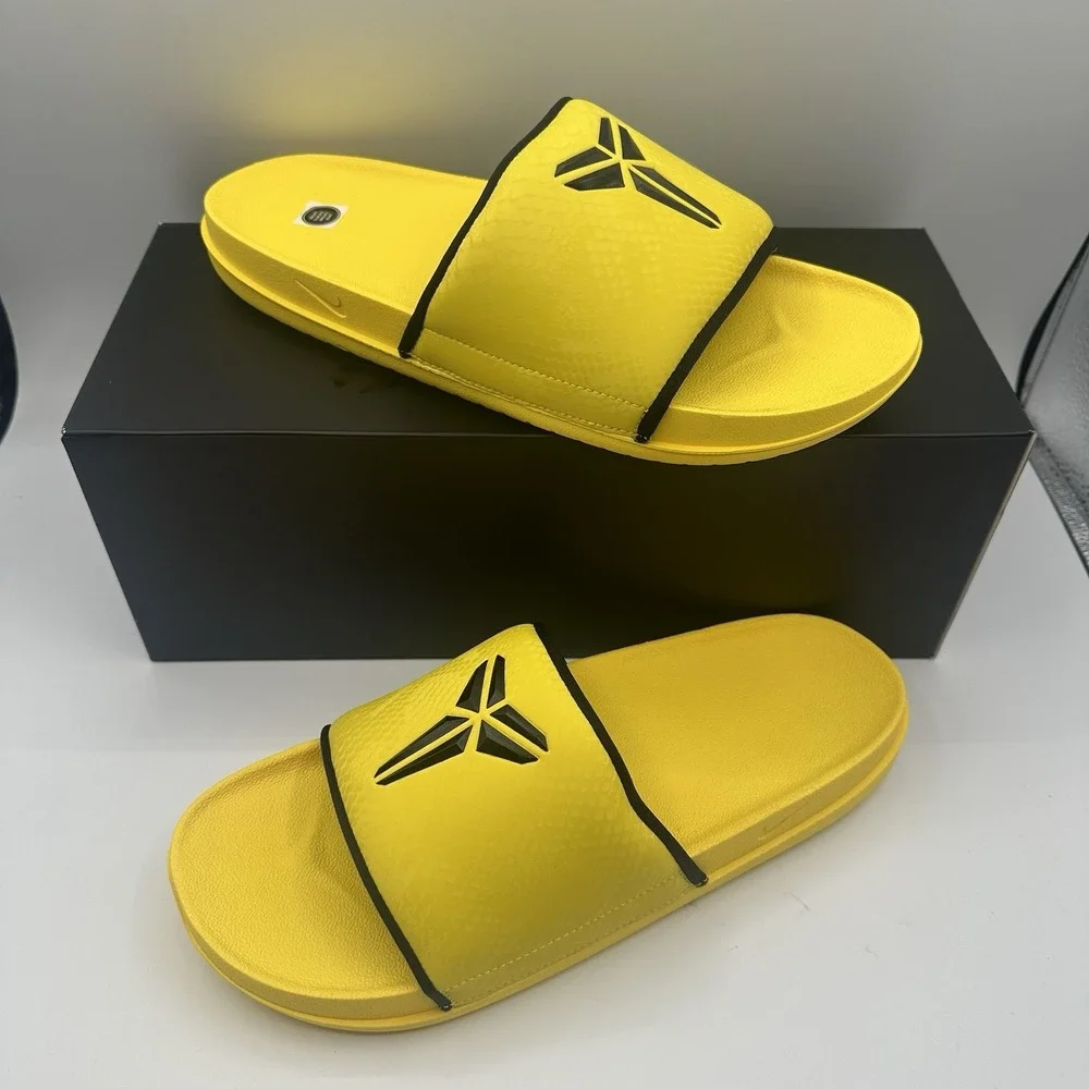 Nike Kobe Offcourt Slide Mens 11 Lightning Yellow/Black Sandals IF2870-700